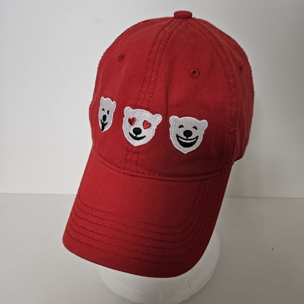 Vintage Coca Cola Polar Bears Emoji‎ Red Hat Adjustable